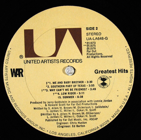 War - Greatest Hits (1976) - Image 4