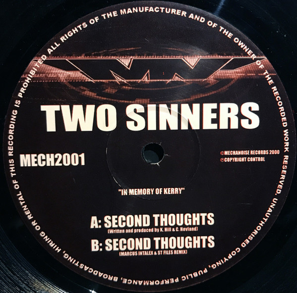 2 Sinners - Second Thoughts (2000)