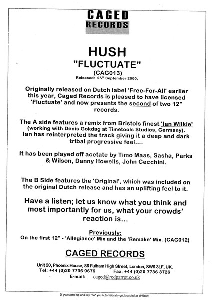 Hush - Fluctuate (2000) - Image 3