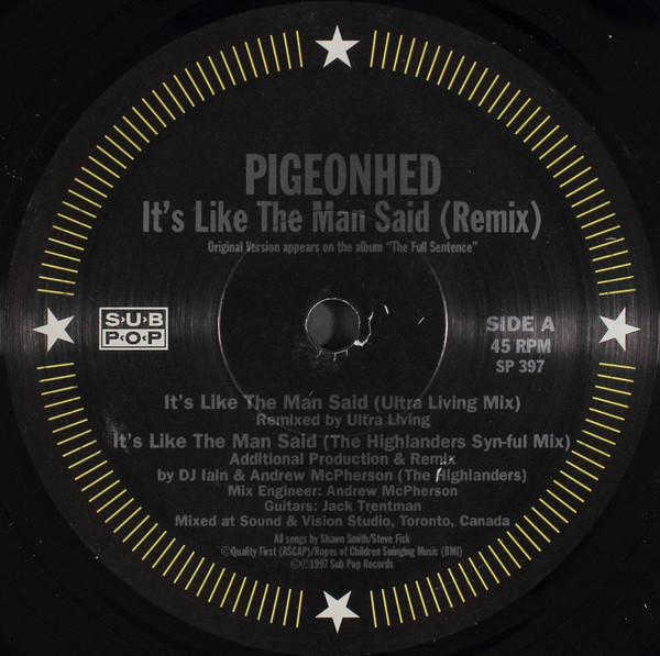 Pigeonhed - It's Like The Man Said (Remix) (1997) - Image 2