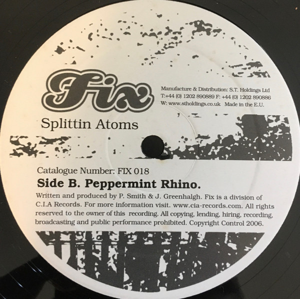 Splittin' Atoms - Hook Line & Sinker / Peppermint Rhino (2006) - Image 2