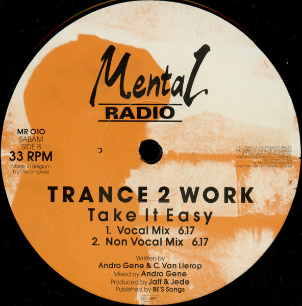 Trance 2 Work - Take It Easy (1993) - Image 2