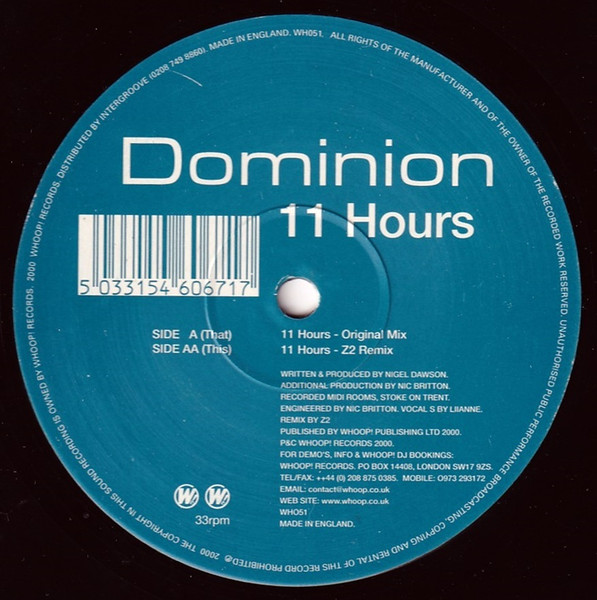 Dominion - 11 Hours (2000) - Image 2