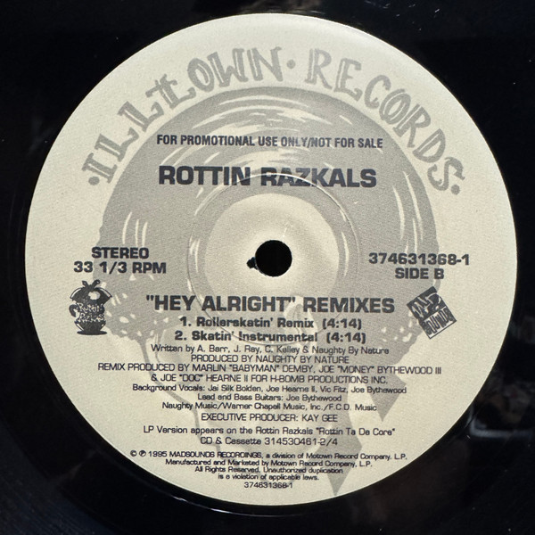 Rottin Razkals - Hey Alright (Remixes) (1995) - Image 2