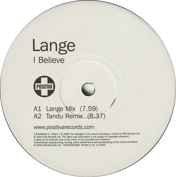 Lange - I Believe / Follow Me (2003) - Image 4