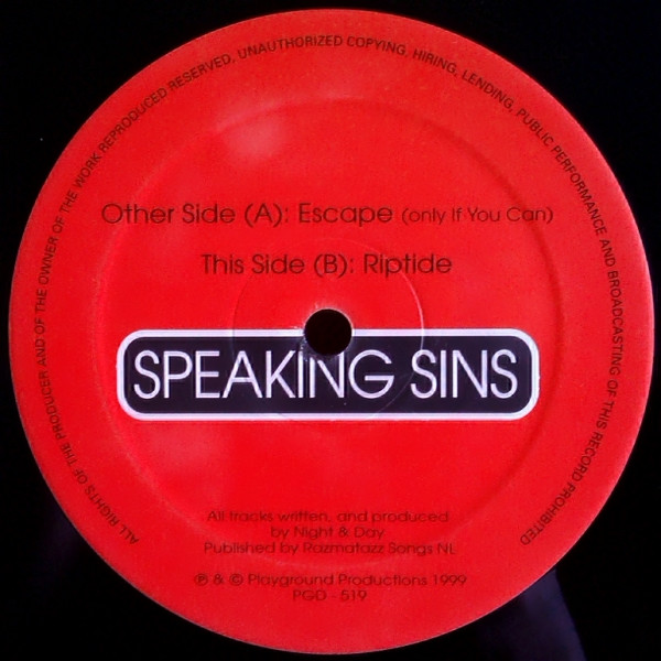 Speaking Sins - Escape (Only If You Can) / Riptide (1999)