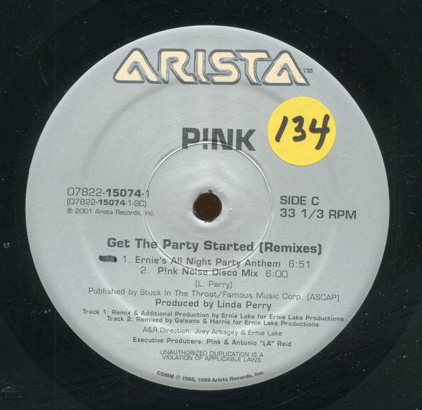 P!NK - Get The Party Started (Remixes) (2001) - Image 4