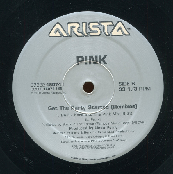 P!NK - Get The Party Started (Remixes) (2001) - Image 3