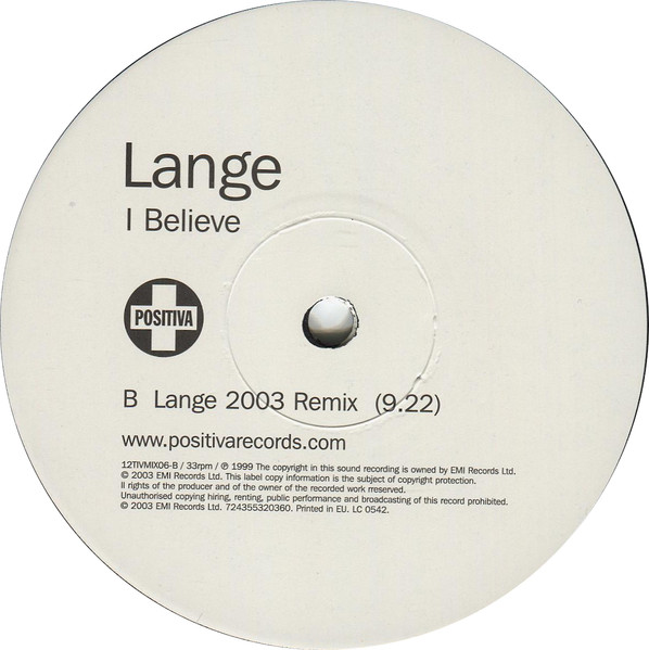 Lange - I Believe / Follow Me (2003) - Image 5