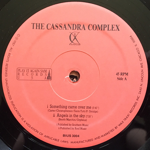 The Cassandra Complex - Something Came Over Me (1987) - Image 3