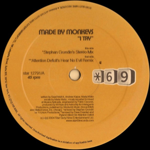 Made By Monkeys - I Try (2004)