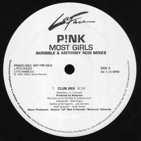 P!NK - Most Girls (Skribble & Anthony Acid Mixes) (2000)
