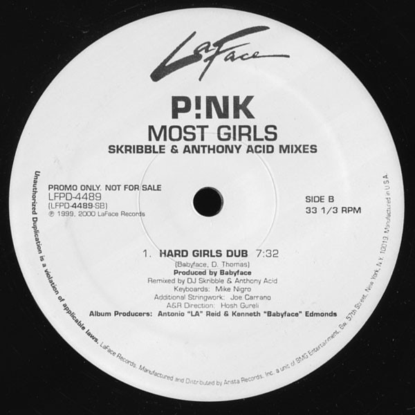 P!NK - Most Girls (Skribble & Anthony Acid Mixes) (2000) - Image 2