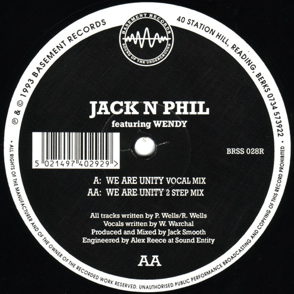 Jack n Phil, Wendy Ann Warchal - We Are Unity (Remixes) (1993)