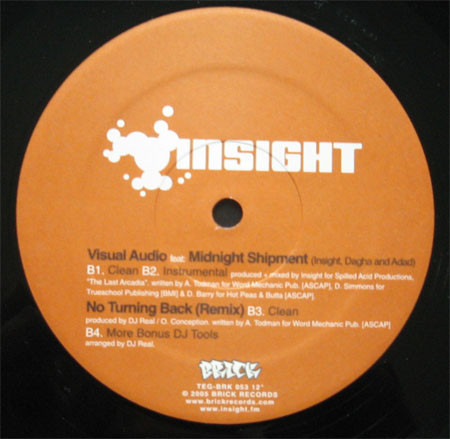 Insight (2) - Seventeen MC's b/w Visual Audio + No Turning Back (Remix) (2005) - Image 4