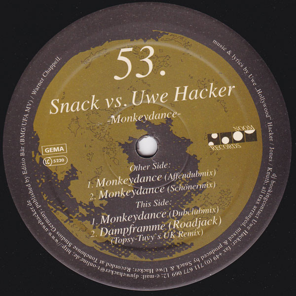 Snack vs. Uwe Hacker - Monkeydance (2000) - Image 2
