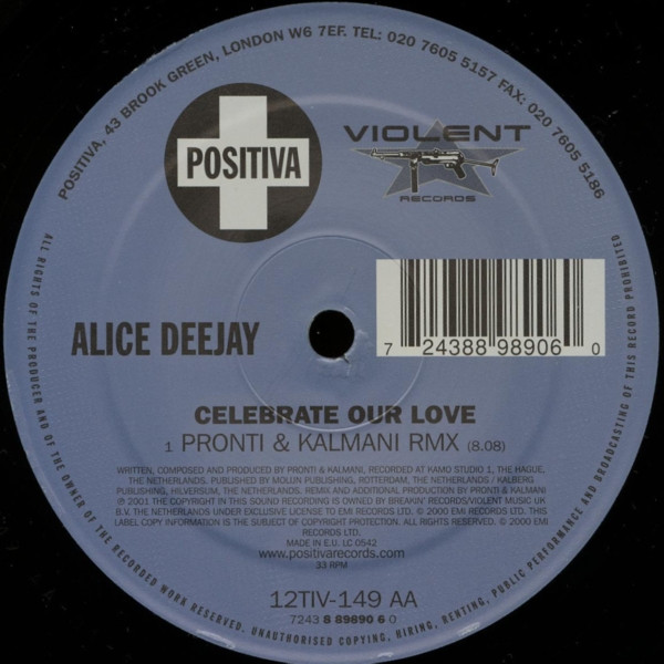 Alice Deejay - Celebrate Our Love (Remixes) (2001) - Image 4