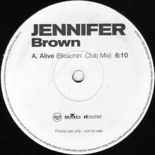 Jennifer Brown - Alive - Bleachin' Mixes (1999) - Image 2