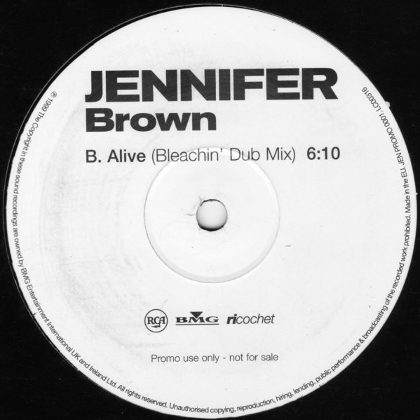 Jennifer Brown - Alive - Bleachin' Mixes (1999) - Image 3