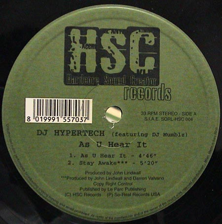 DJ Hypertech, Mumblz - As U Hear It (2000)