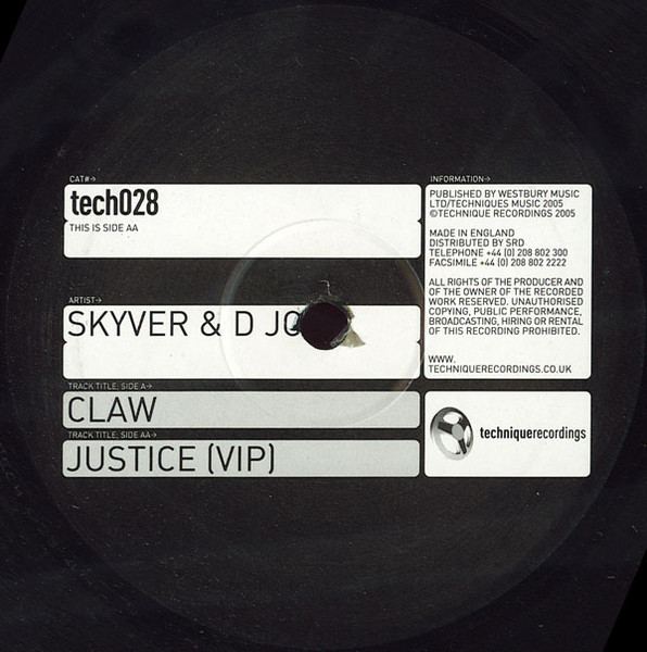Skyver & D Jon - Claw / Justice (VIP) (2005)