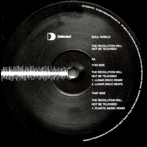 Soul Rebels - The Revolution Will Not Be Televised (David Duriez Remixes) (2003) - Image 3