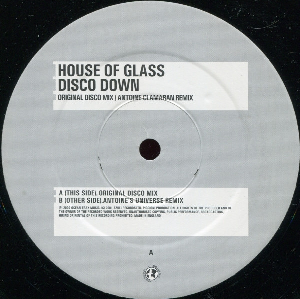 House Of Glass - Disco Down (2001) - Image 3