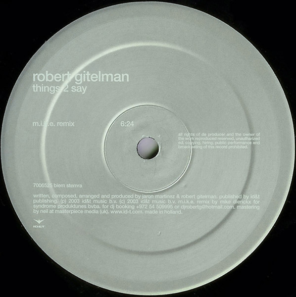 Robert Gitelman - Things 2 Say (2003) - Image 2