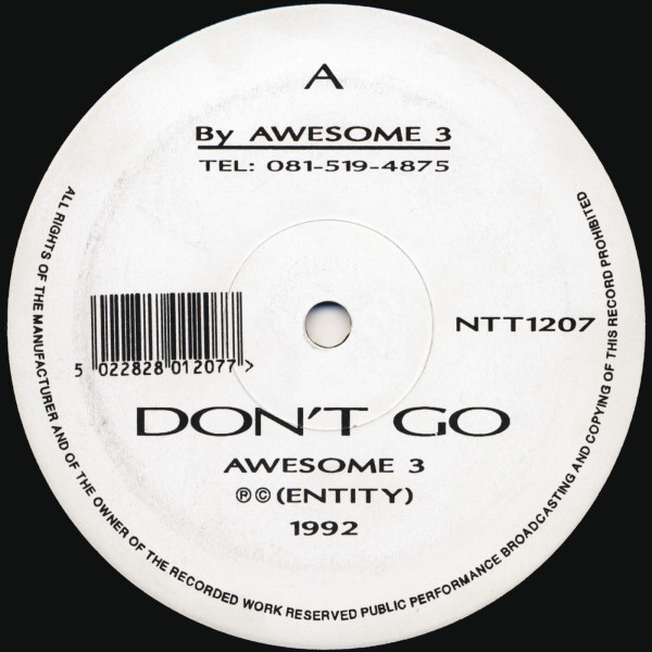 Awesome 3 - Don't Go / Headstrong (1992)