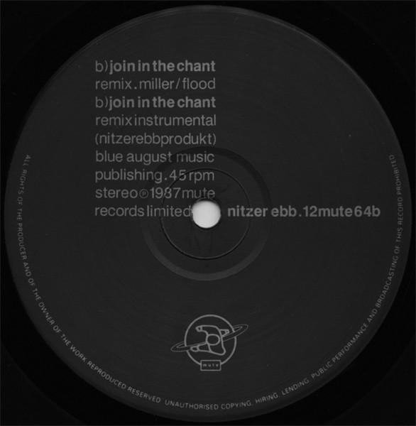 Nitzer Ebb - Join In The Chant (1987) - Image 4