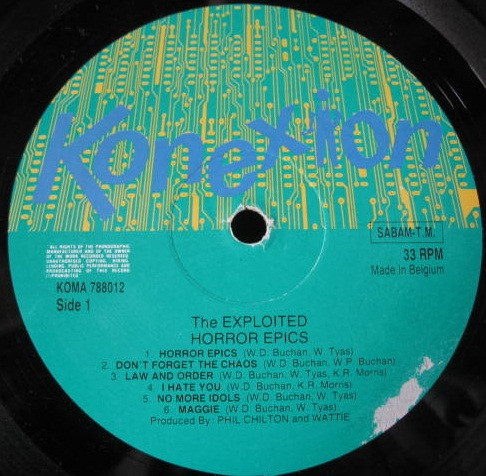 The Exploited - Horror Epics. (1985) - Image 3