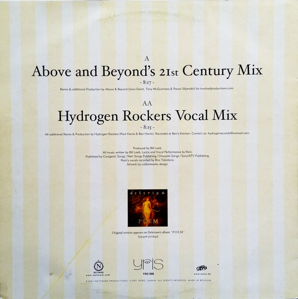 Delerium, Rani - Underwater (Remixes By Above & Beyond • Hydrogen Rockers) (2001) - Image 3