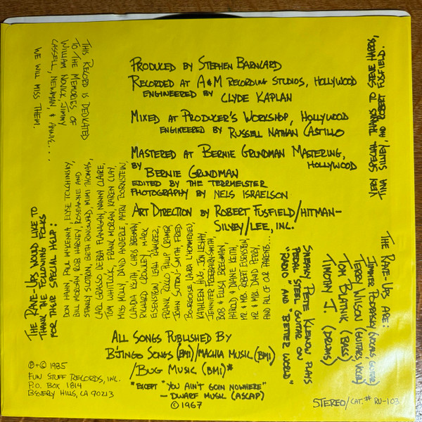 The Rave-Ups - Town + Country (1985) - Image 6