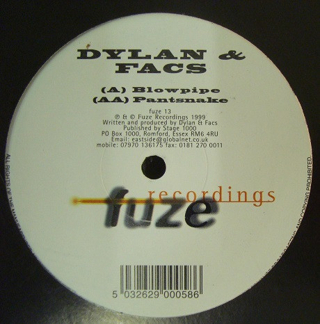Facs & Dylan - Blowpipe / Pantsnake (1998)