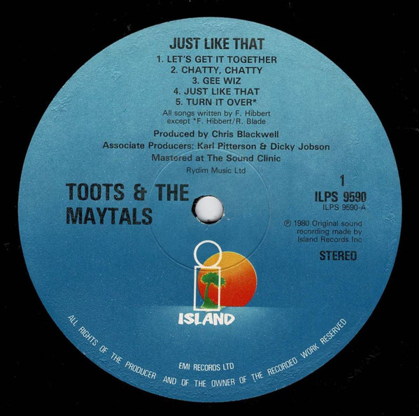 Toots & The Maytals - Just Like That (1980) - Image 4