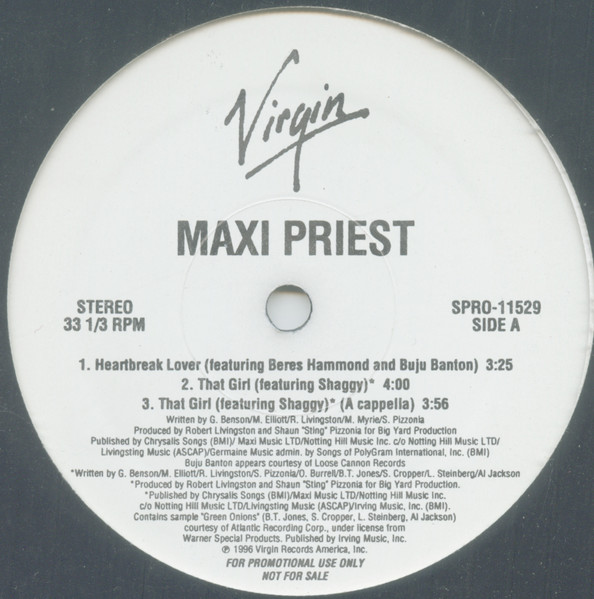 Maxi Priest - Heartbreak Lover / That Girl (1996)