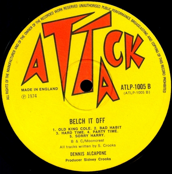 Dennis Alcapone - Belch It Off (1974) - Image 3