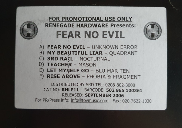 Various - Fear No Evil LP (2006) - Image 2