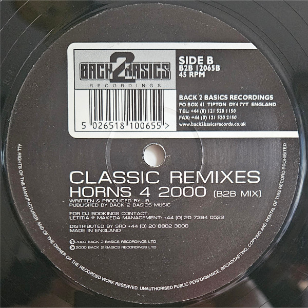 JB - Classic Remixes Vol. 1 (2000) - Image 3