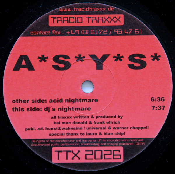 A*S*Y*S - Acid Nightmare / DJ's Nightmare (2001) - Image 3