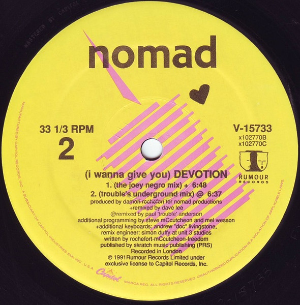 Nomad - (I Wanna Give You) Devotion (1991) - Image 4