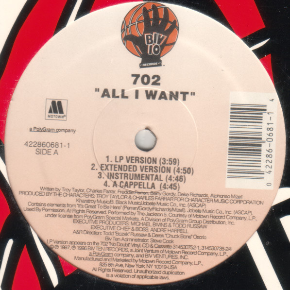 702 - All I Want / Get It Together (W/ Remixes) (1997) - Image 2