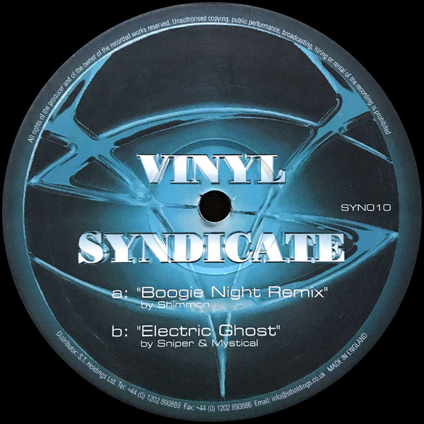 Shimon, Sniper & Mystical - Boogie Night (Remix) / Electric Ghost (1999)