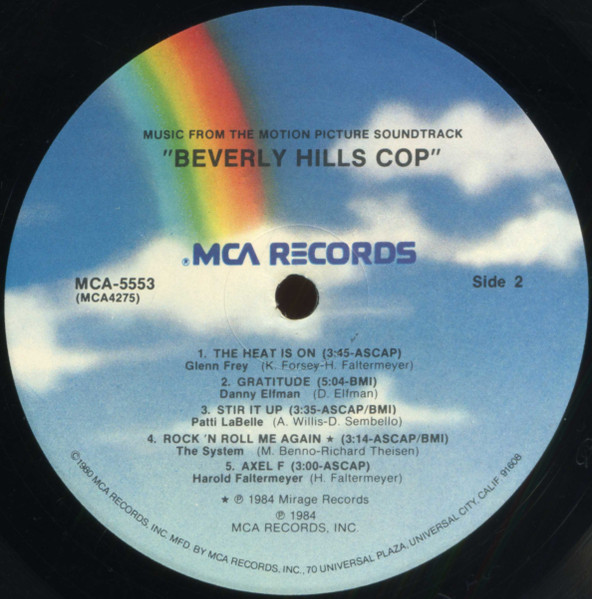 Various - Beverly Hills Cop (Music From The Motion Picture Soundtrack) (1984) - Image 4