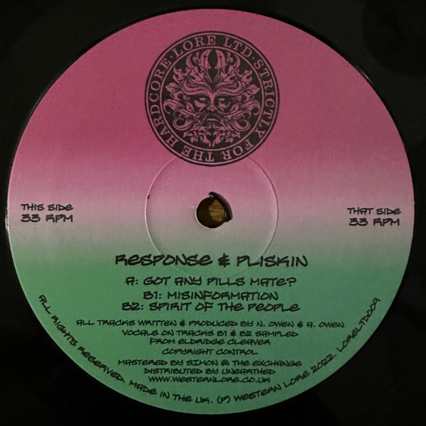 Response, Pliskin - Got Any Pills Mate? / Misinformation / Spirit Of The People (2022)