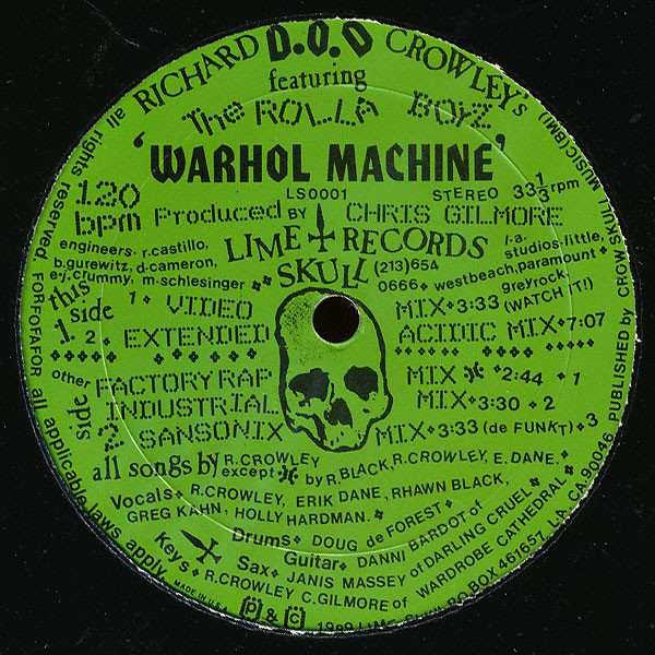 Richard Crowley, D.O.D. (5), The Rolla Boyz - Warhol Machine (1989)