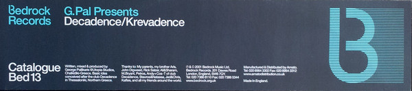 G-Pal - Decadence / Krevadence (2001) - Image 4