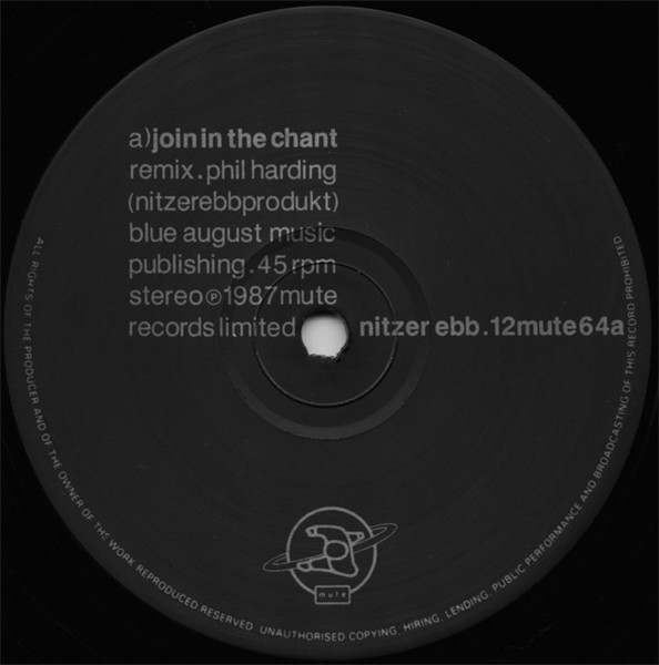 Nitzer Ebb - Join In The Chant (1987) - Image 3
