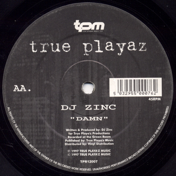 DJ Zinc - Reach Out (Remix) / Damn (1997) - Image 2