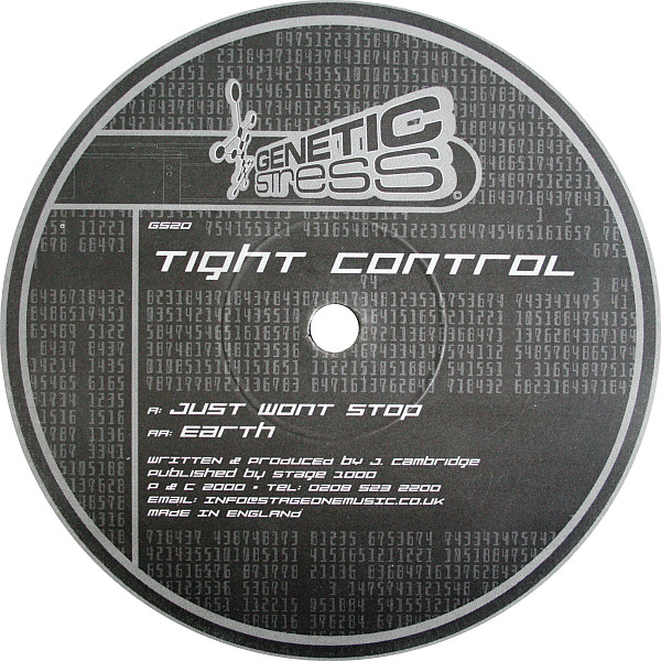Tight Control - Just Wont Stop / Earth (2001)